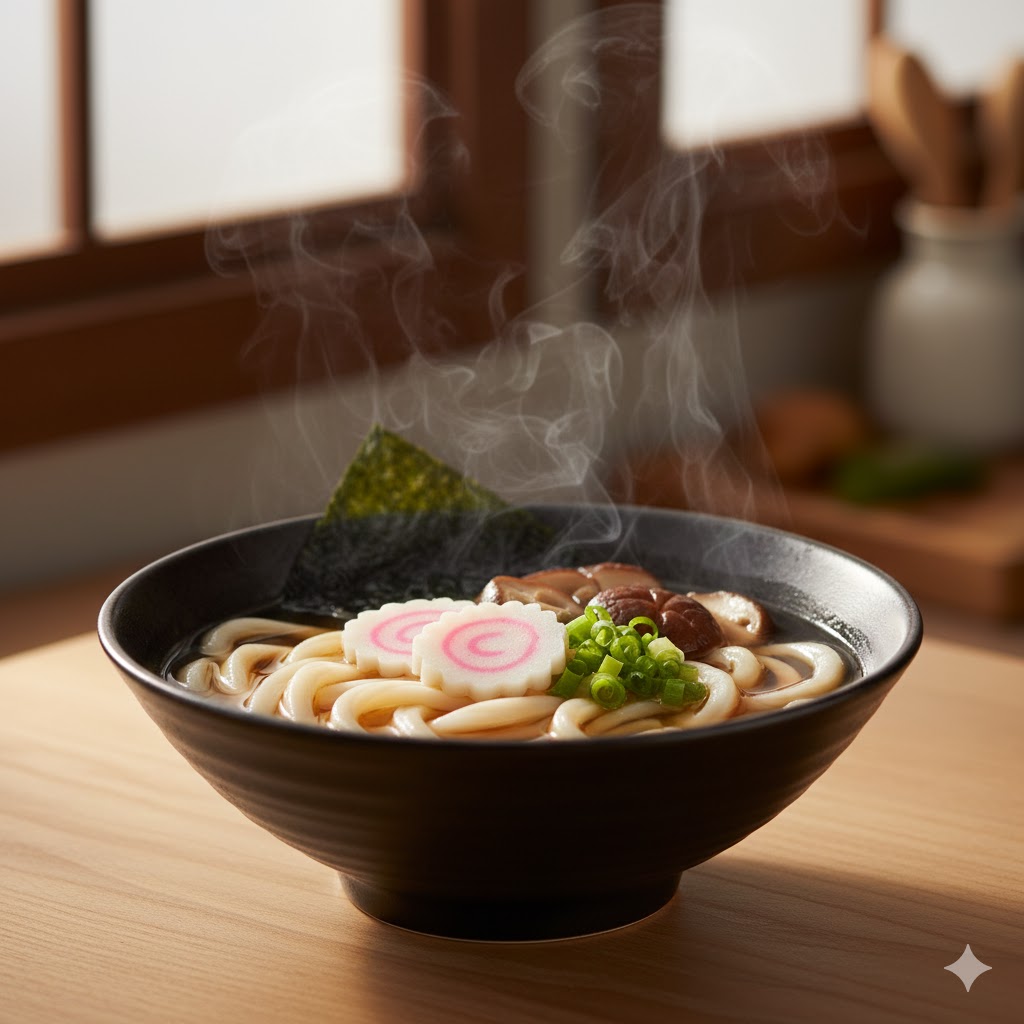 thuc-pham-dong-lanh-cha-ca-xoan-duoc-che-bien-cung-mi-udon