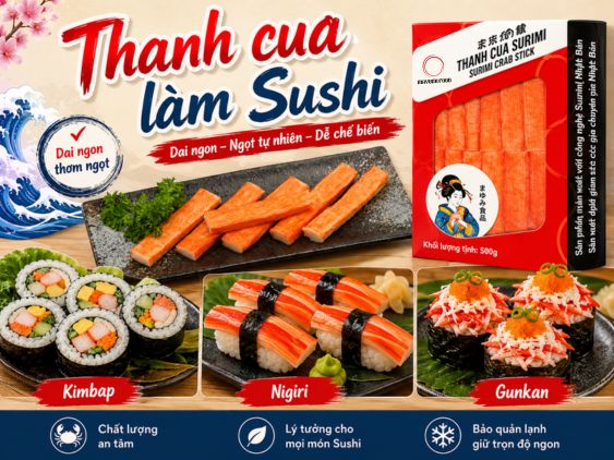 Bí Quyết Chọn Và Sử Dụng Thanh Cua Làm Sushi Chuẩn Vị Nhật Ngay Tại Nhà