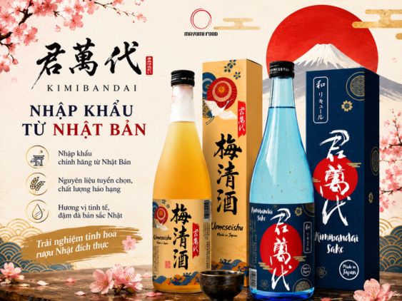 Rượu Kimibandai Nhật Bản: Tuyệt Tác Bộ Đôi Rượu Mơ Và Sake Thượng Hạng