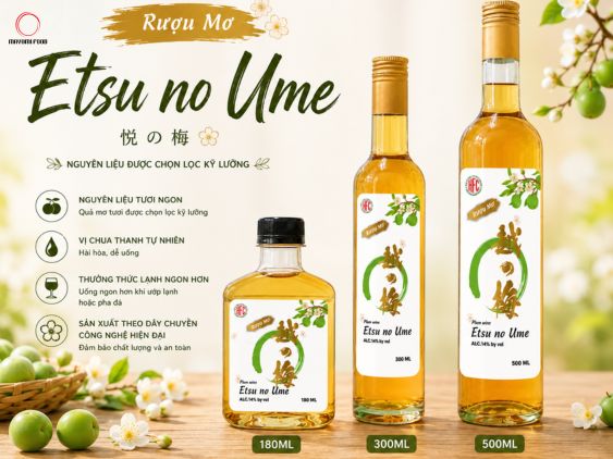 Rượu Mơ Etsu no Ume – Hương vị chua thanh, ngọt dịu cho những phút giây thư giãn